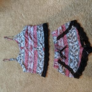 Charlotte Russe Crop Top & Matching Shorts
